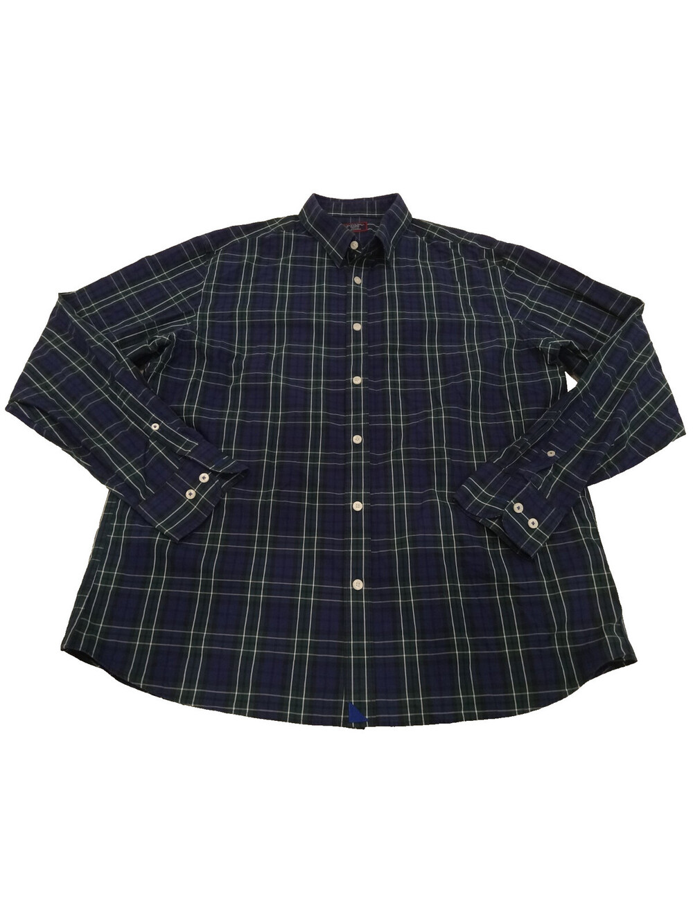 UNTUCKit Shirt Mens XL Blue Plaid Wrinkle Free Long Sleeve Button Down Dress